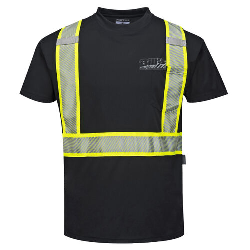 Portwest Iona Plus Black Short Sleeve T-Shirt Thumbnail
